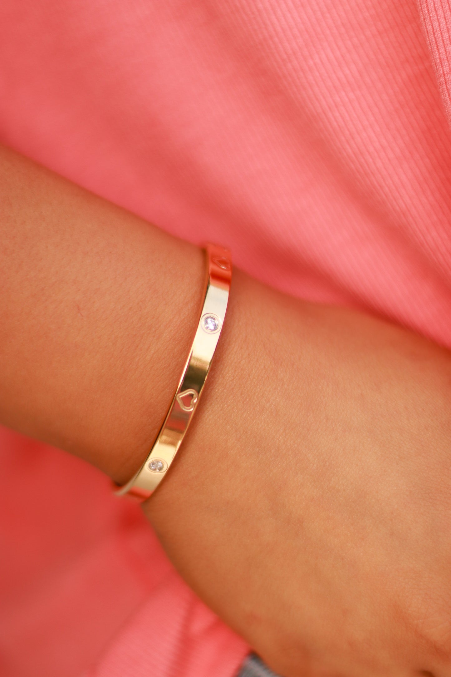 Halo Heart Bangle Bracelet - Waterproof