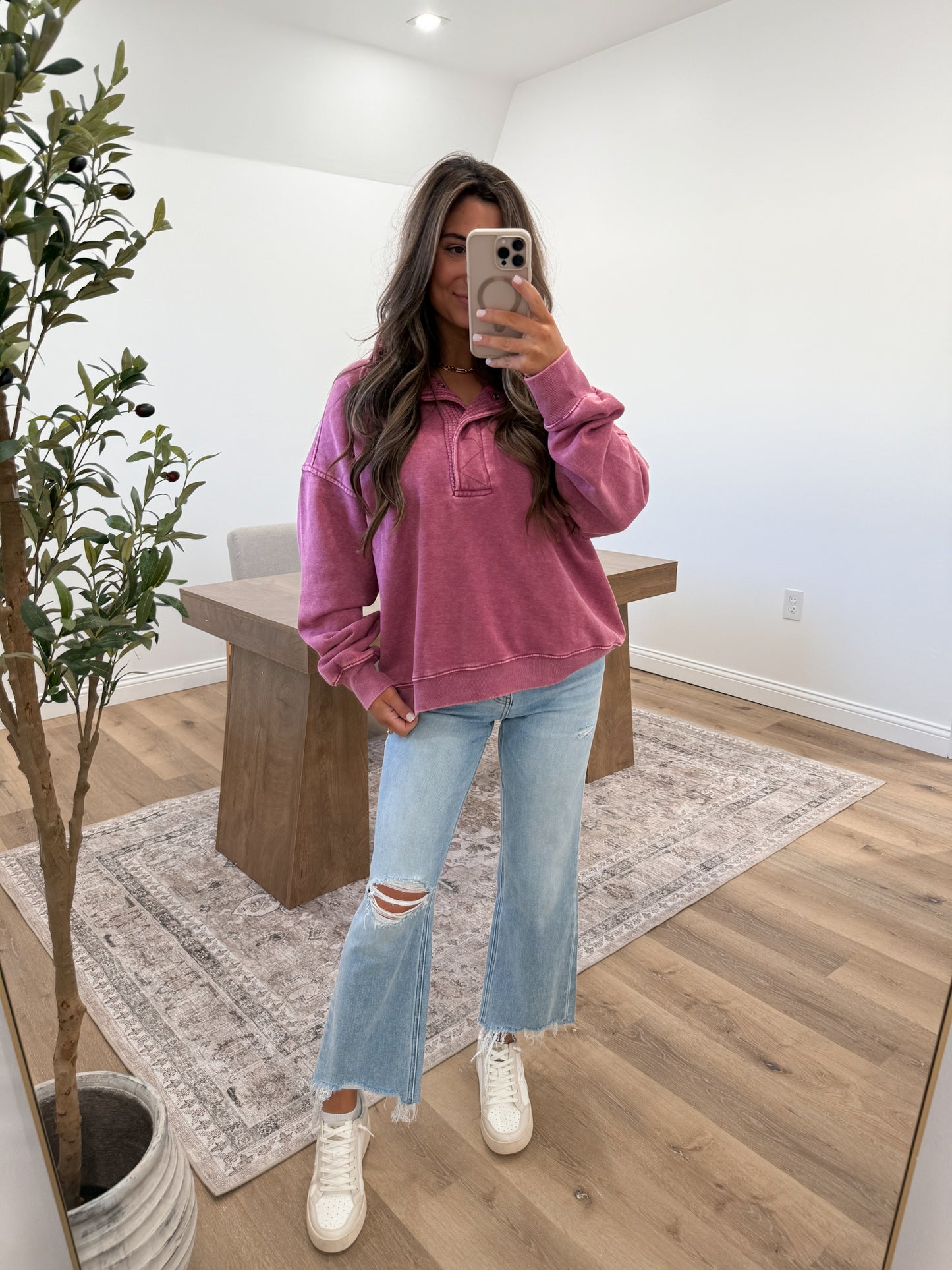 Thermal Mix Washed Terry Pullover - RESTOCK!