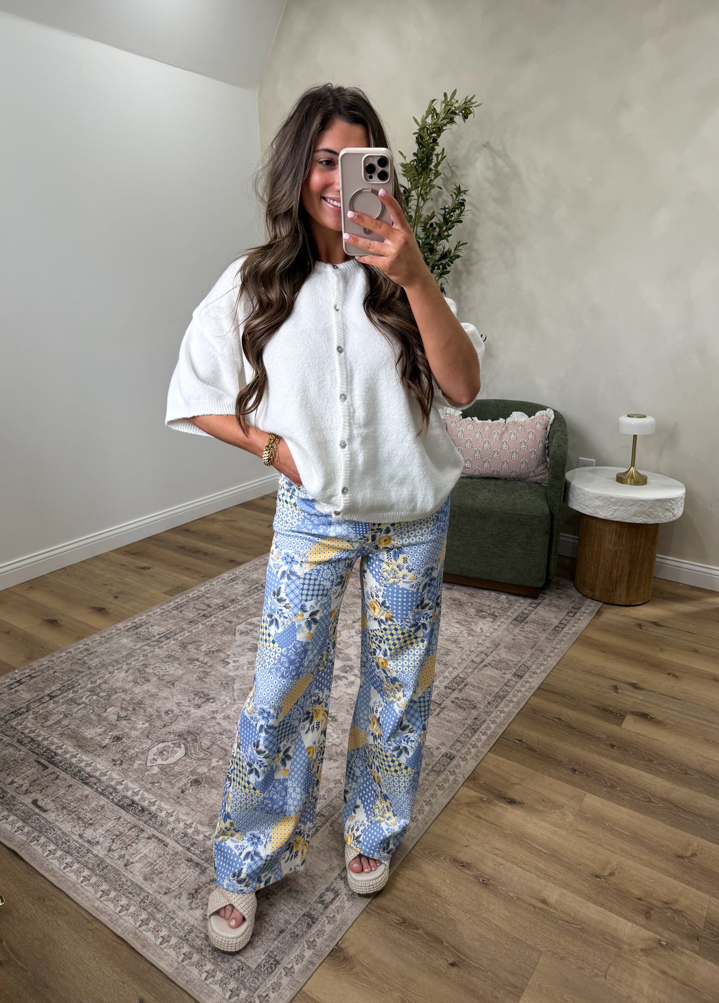 Golden Meadow Patchwork Denim Jeans