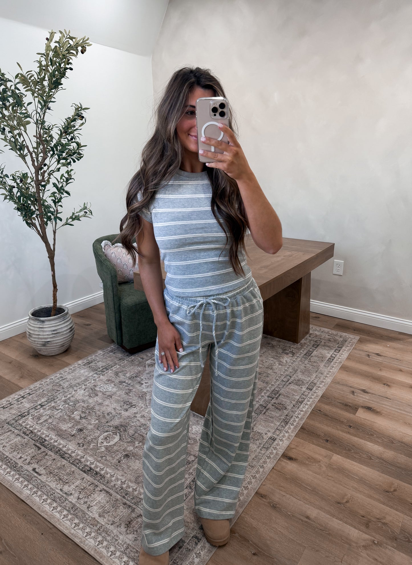 Lexi striped Lounge Set