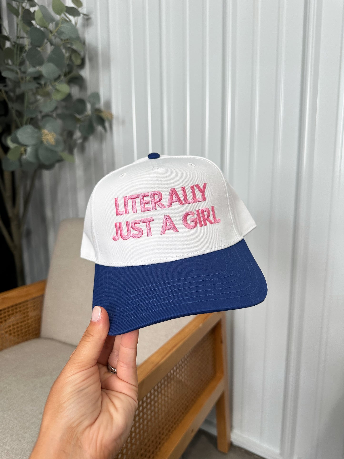 Literally Just A Girl Two Tone Trucker Hat