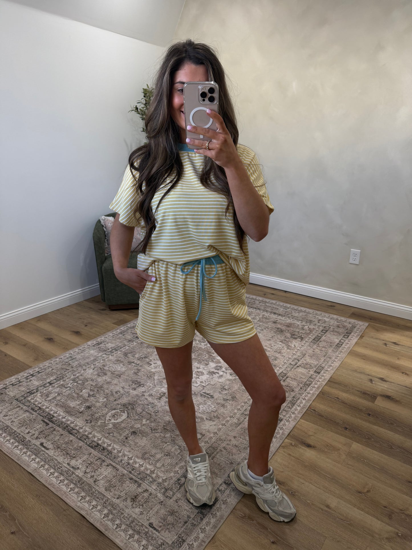 The Lydia Striped Casual Set - butter/sky *restocked*