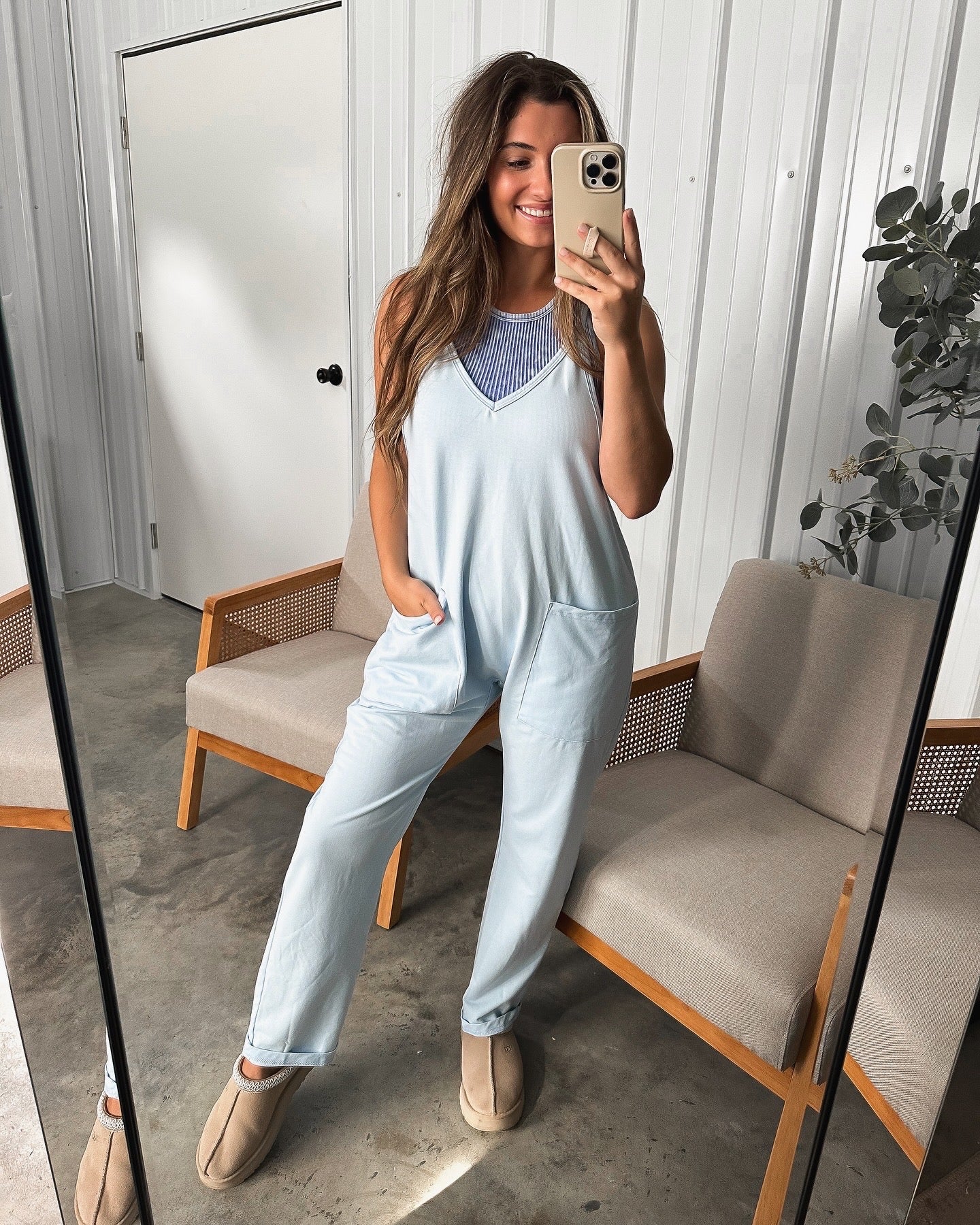 On the Daily Jumpsuit - Sky Blue