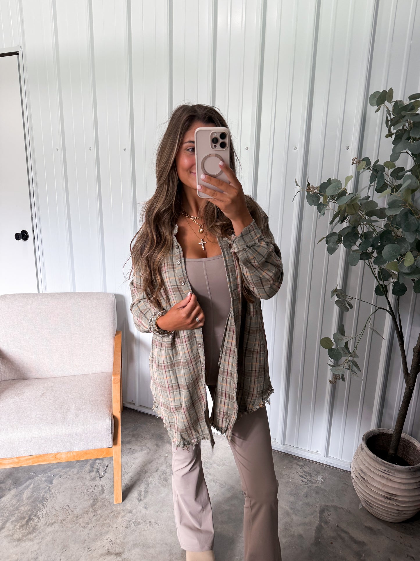 Pria Plaid Button Down- 2 colors