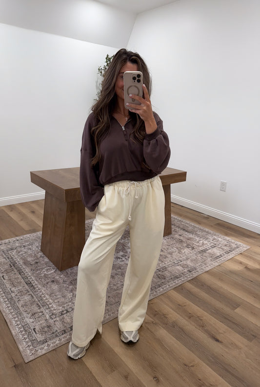 Buttery scuba pullover - brown