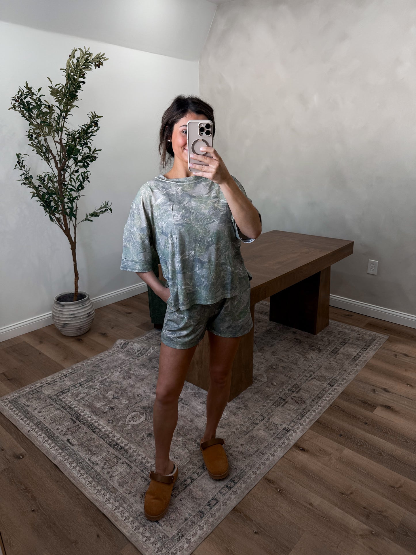 Olive Washed Camo Set