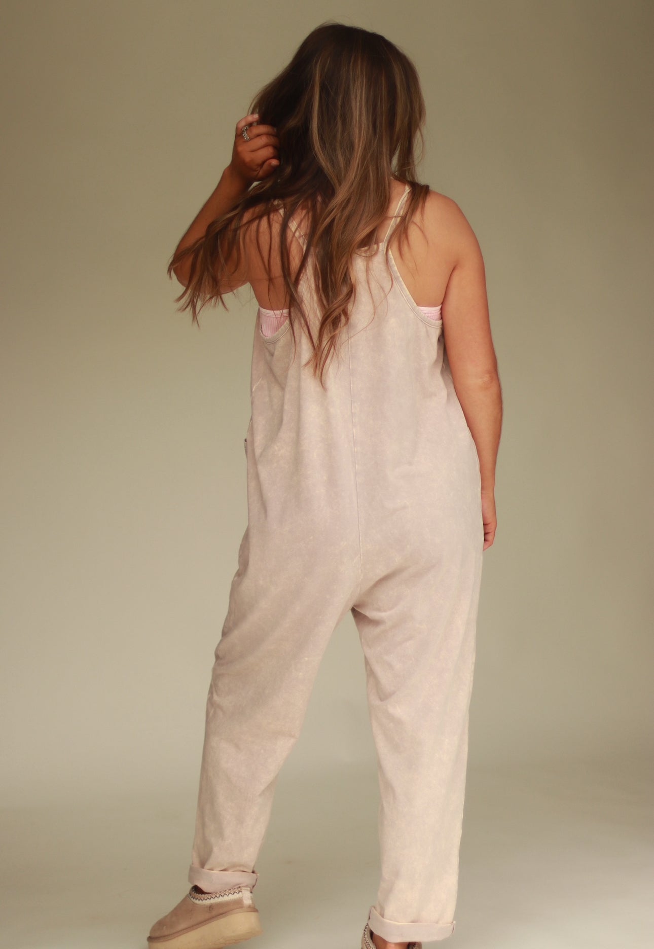 Staple Mineral Wash Jumpsuit - Ash Mocha