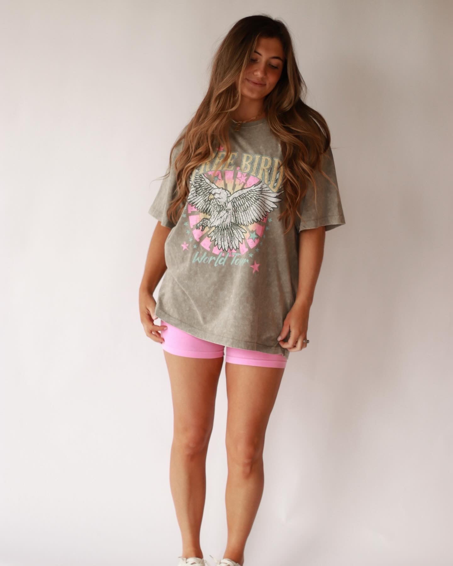 Restock! Washed Mocha Free Bird Tee