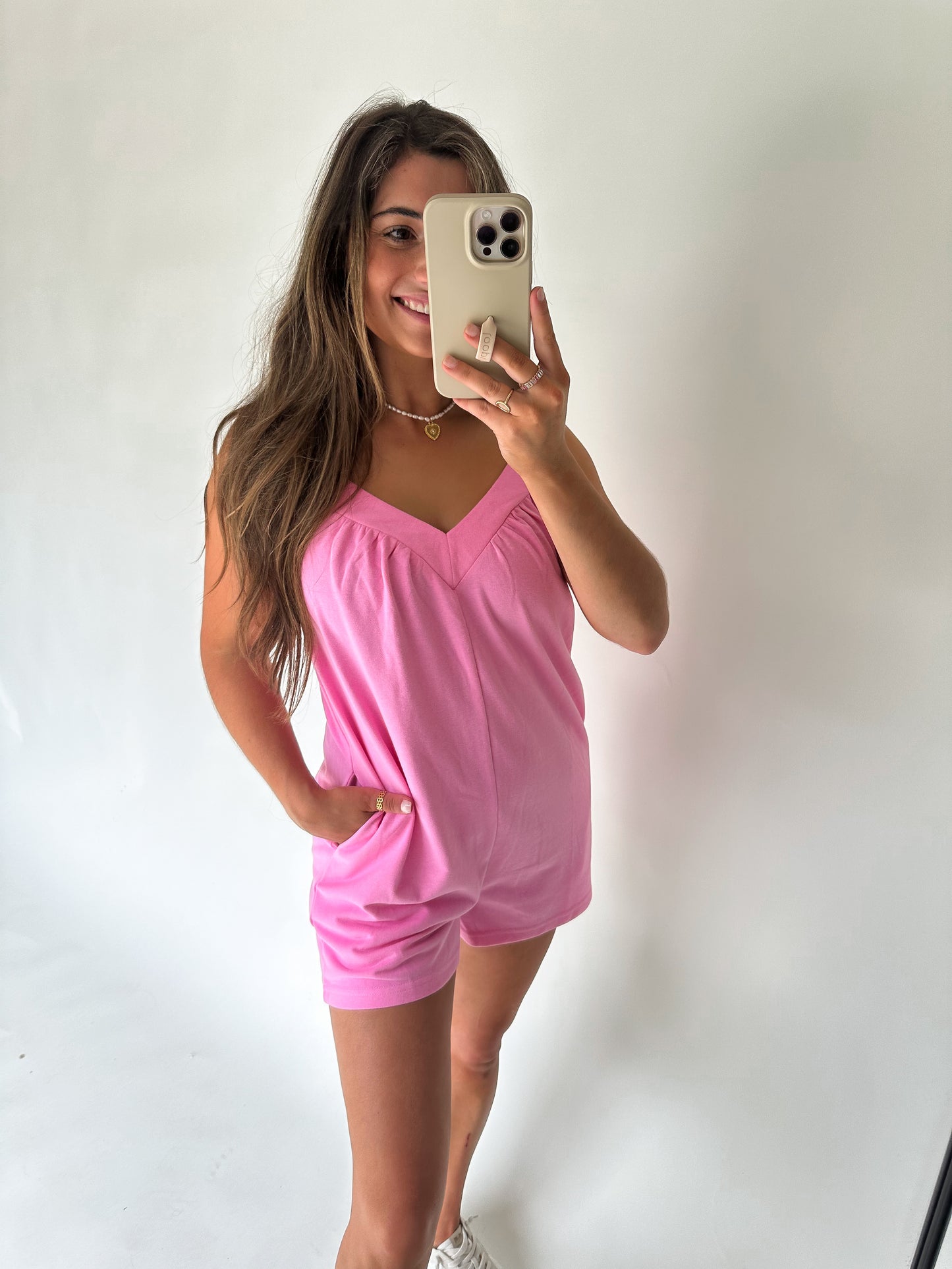 Romp around Romper- Pink