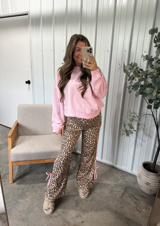 Shiara French Terry Pullover- Soft Pink
