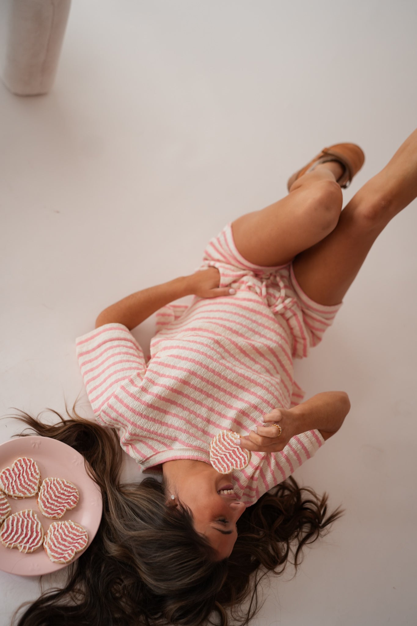 The Rosie Textured Lounge Set - pink