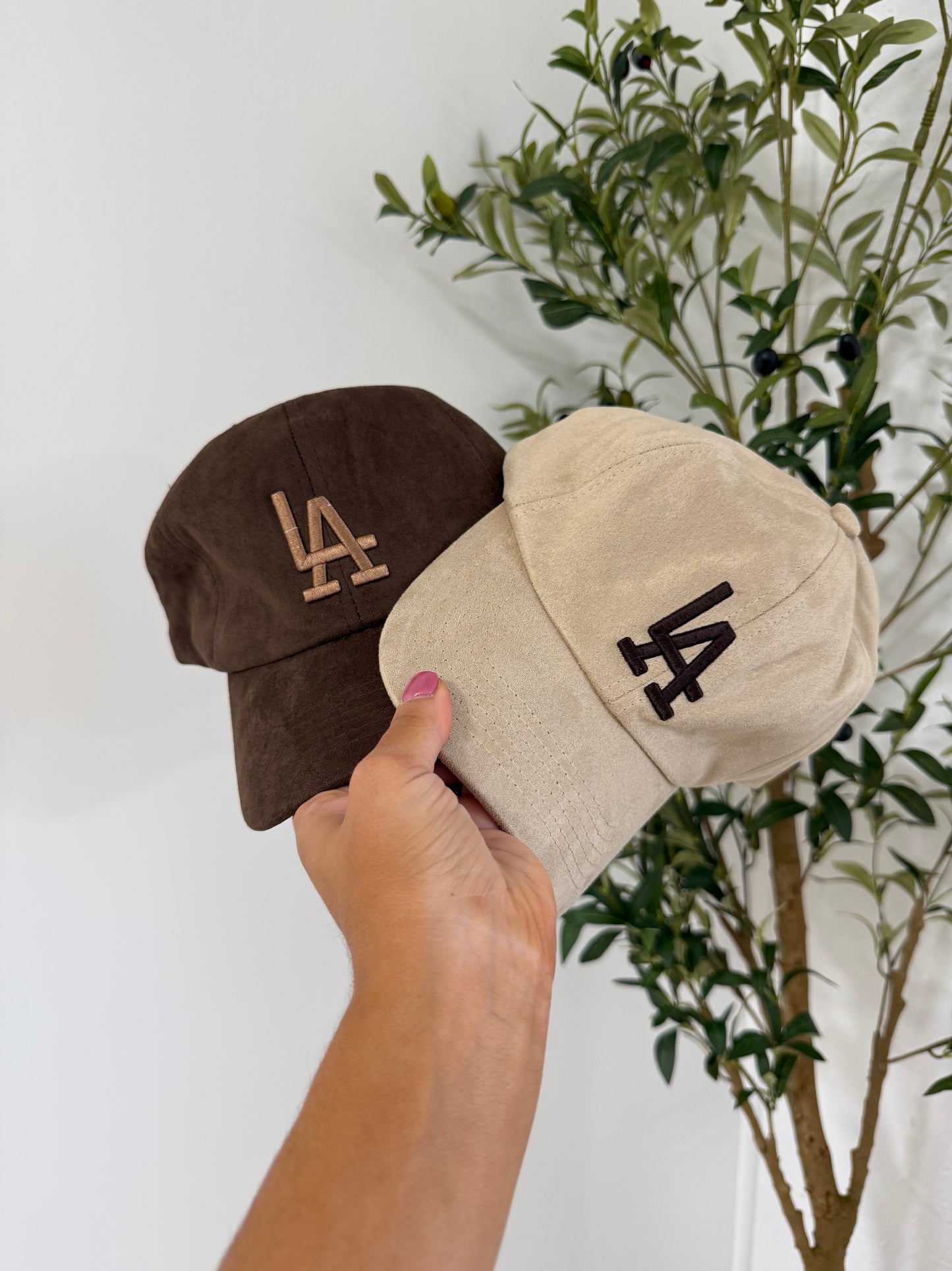 Suede LA Embroidered hat - 2 colorways