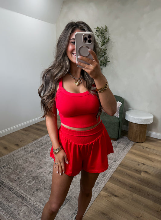 Glidefit Seamless Cami - ruby red