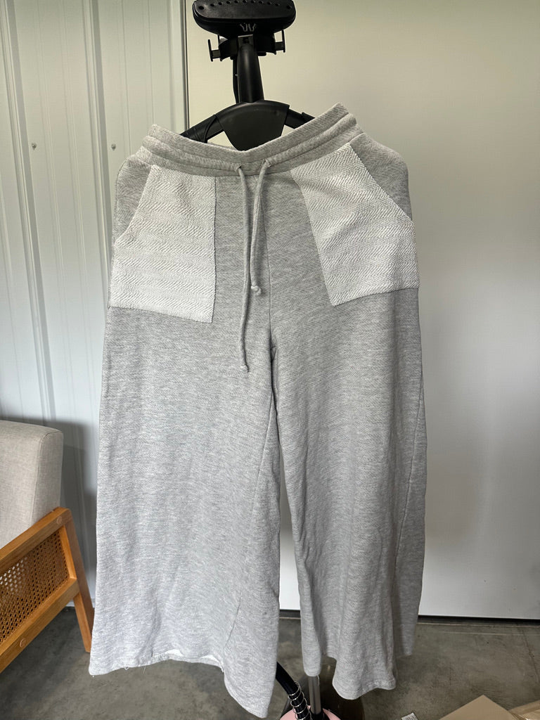 Morgan Wide Leg Lounge Pants- Grey **LIGHTLY LOVED**