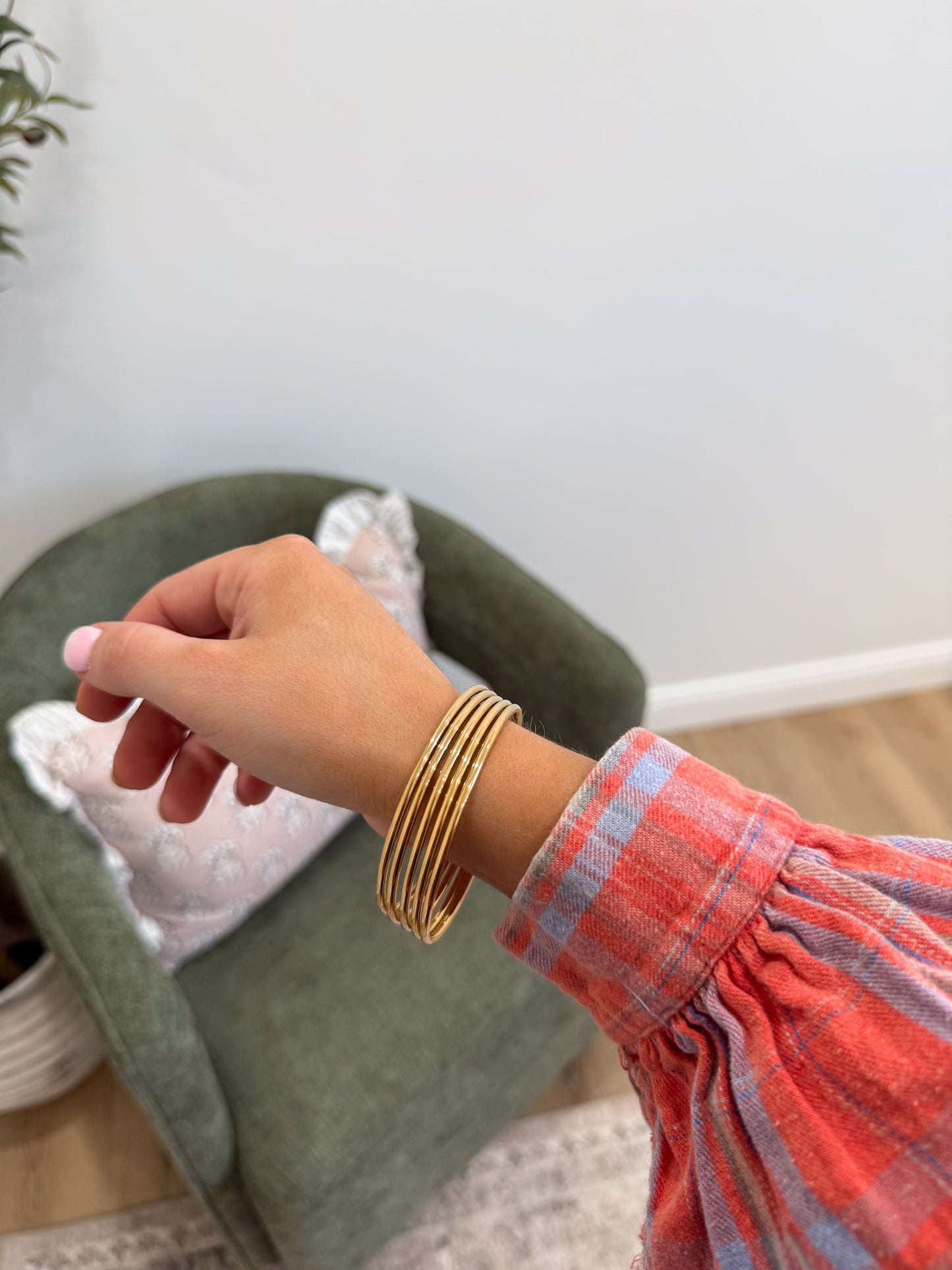 Classic Thin Bangle Set (5) - waterproof