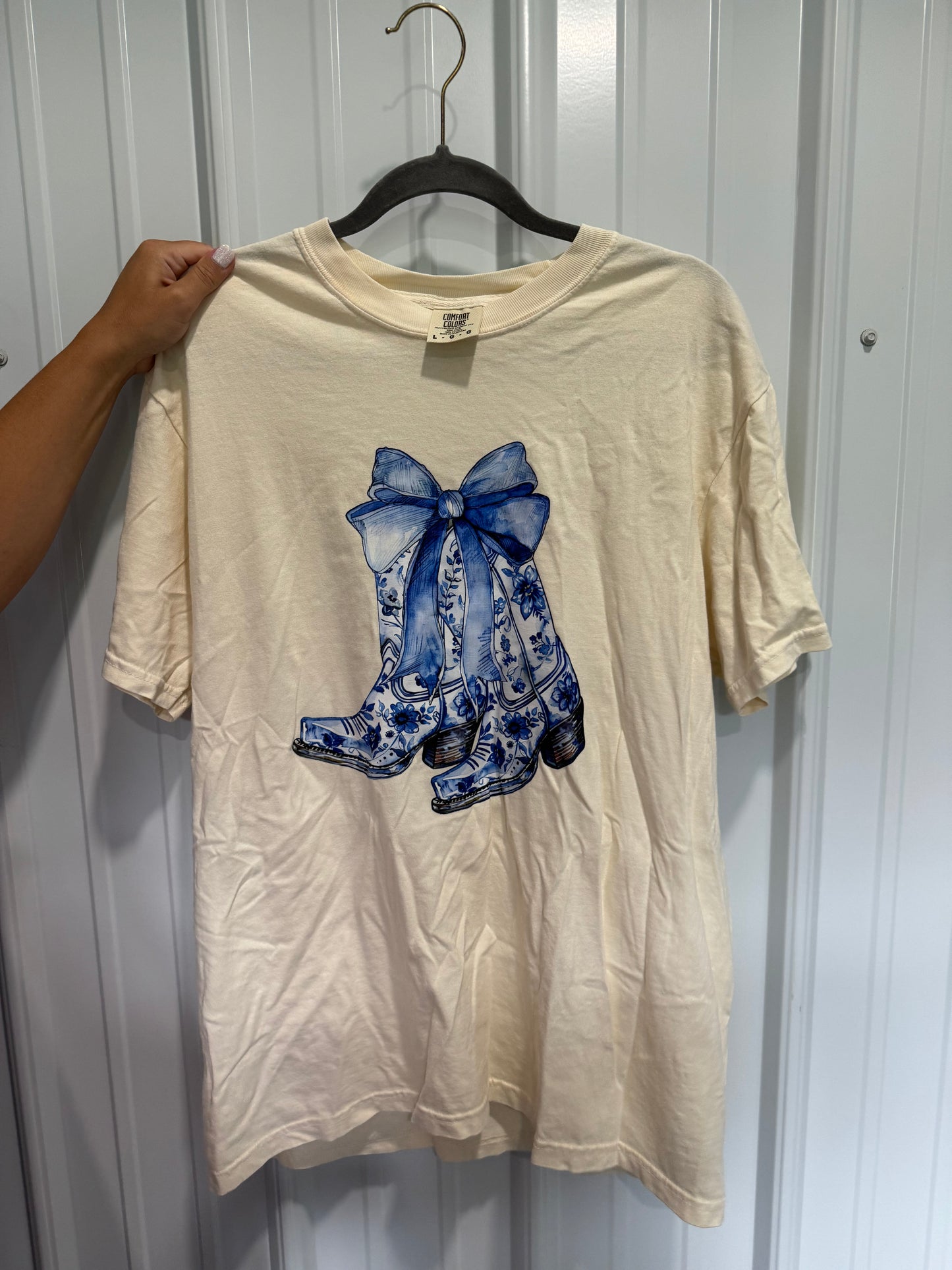 Cowboy Coquette Tee- size large