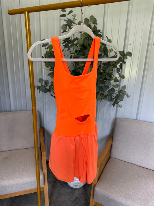 Coffee Run Active Romper - Orange