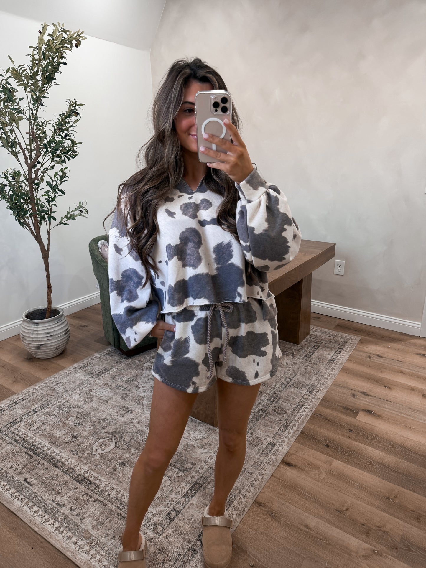 Cozy western Set - Cow Print