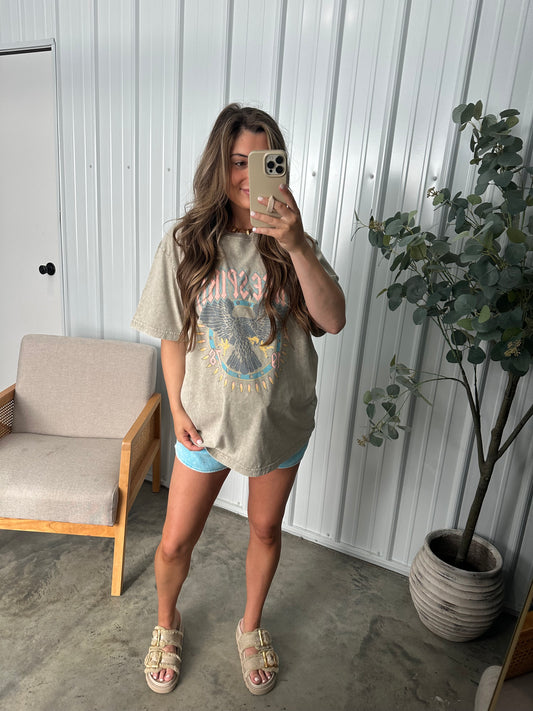 Mocha free  Spirit Washed Boyfriend Tee
