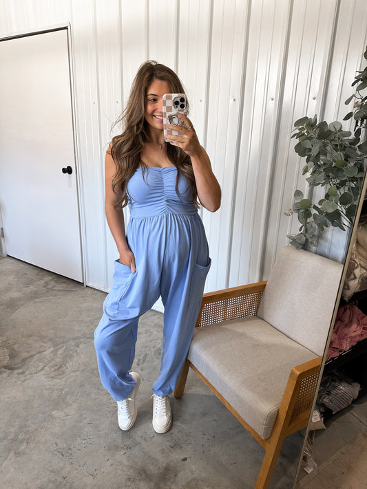 Kyley Jogger Jumpsuit - periwinkle