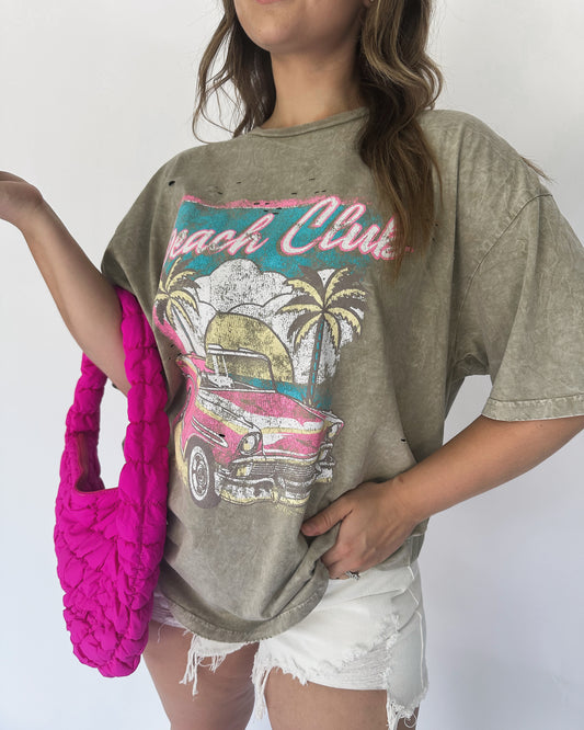 Beach Club Vintage Distressed Tee