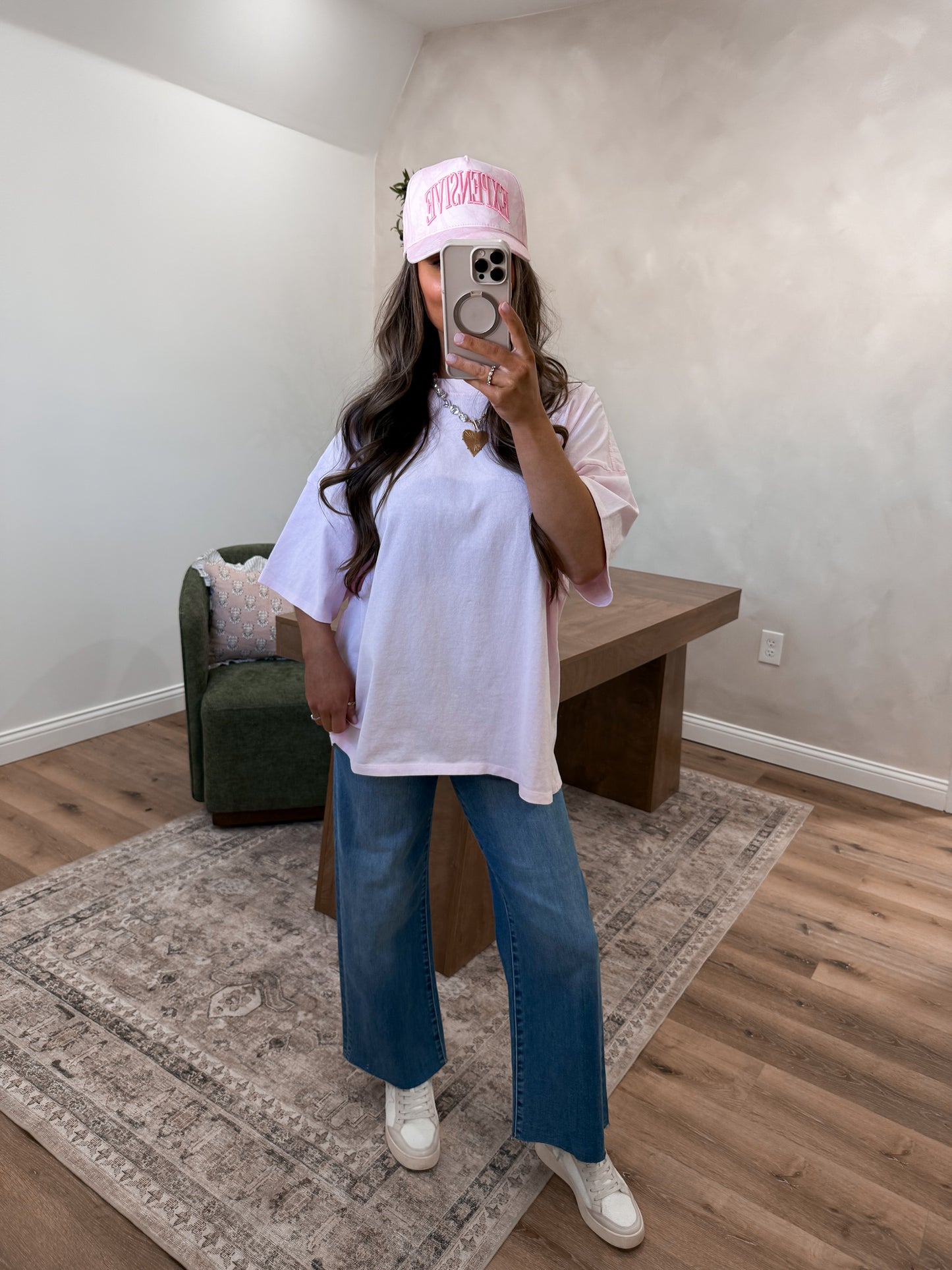 Vintage Pink Camo Embroidered Hat