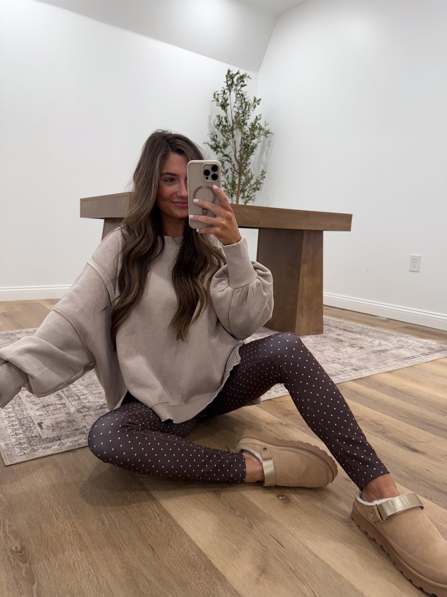 Polka Dot High Waist Crossover Align Legging