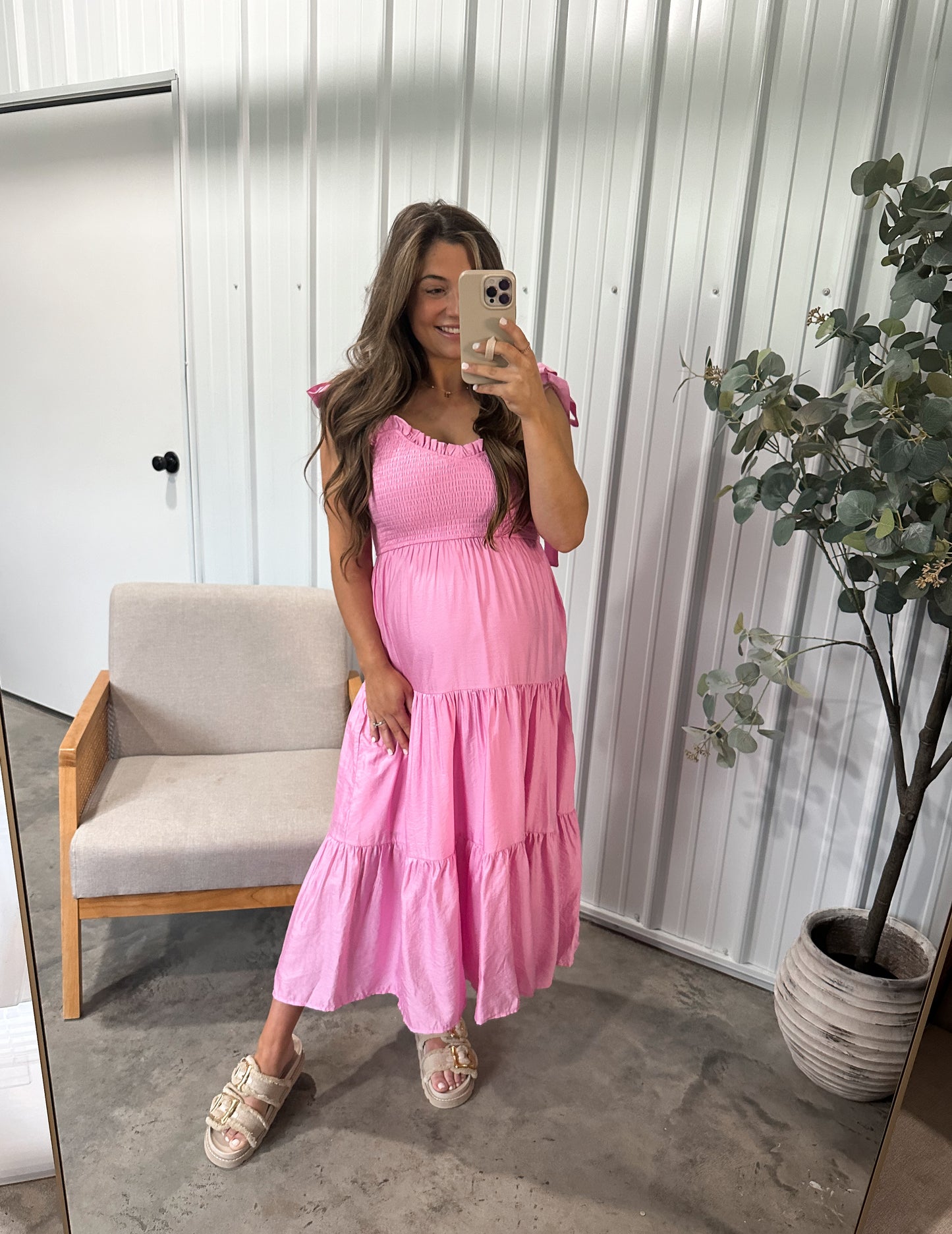 Abigail Sweetheart Dress- Pink