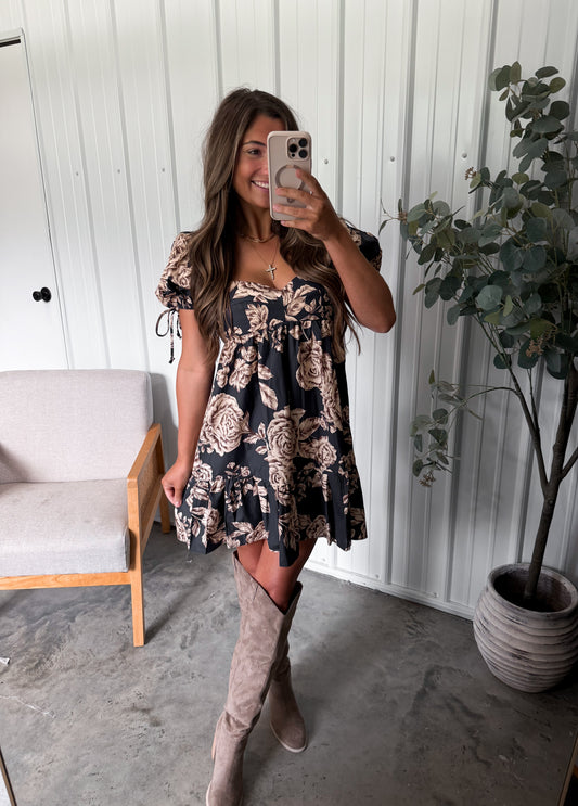 Kyla Babydoll Dress- Midnight Blue