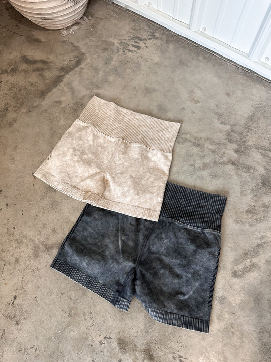 Hot Shot Biker Shorts- Ash Mocha