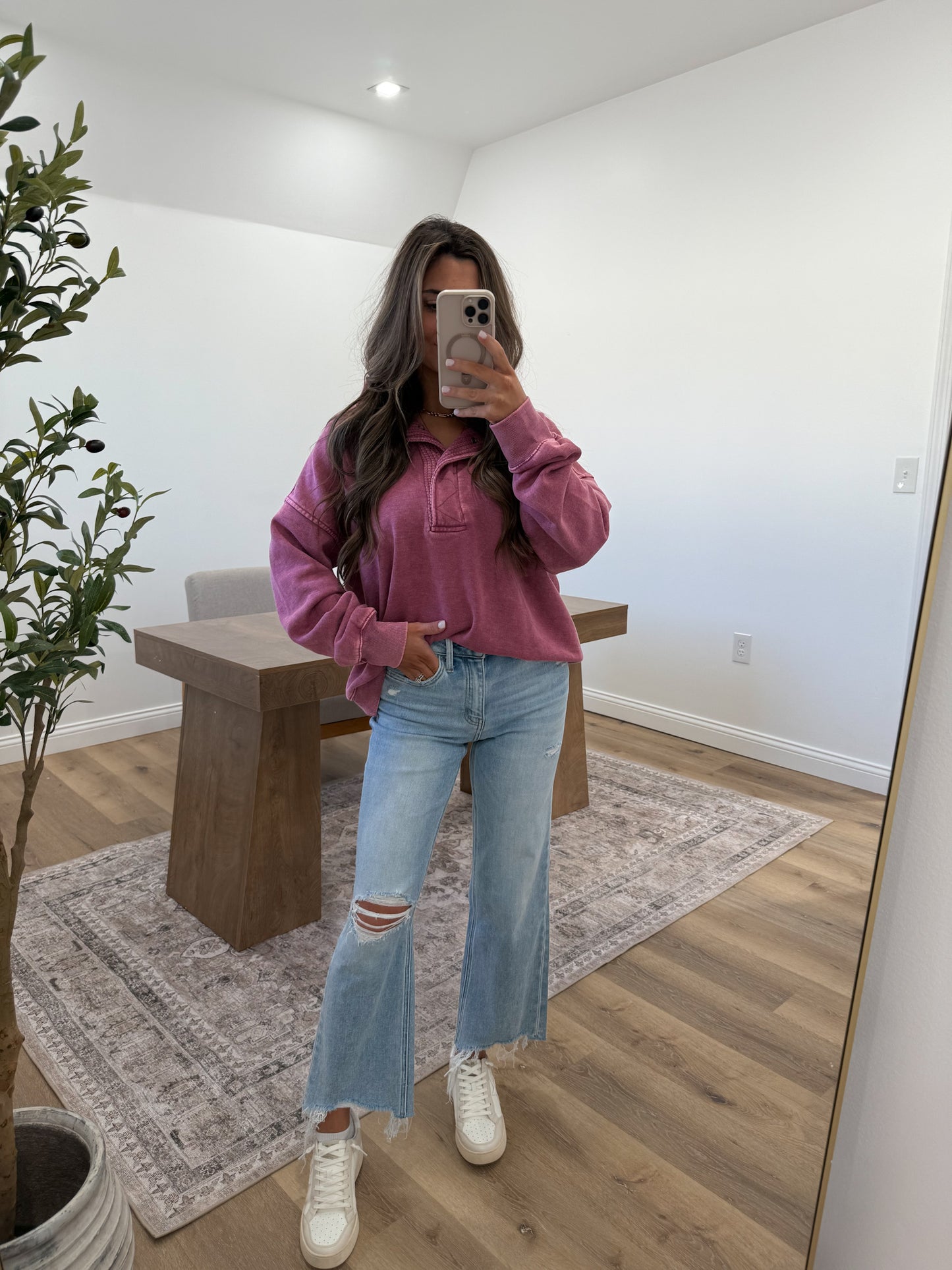 Thermal Mix Washed Terry Pullover - RESTOCK!