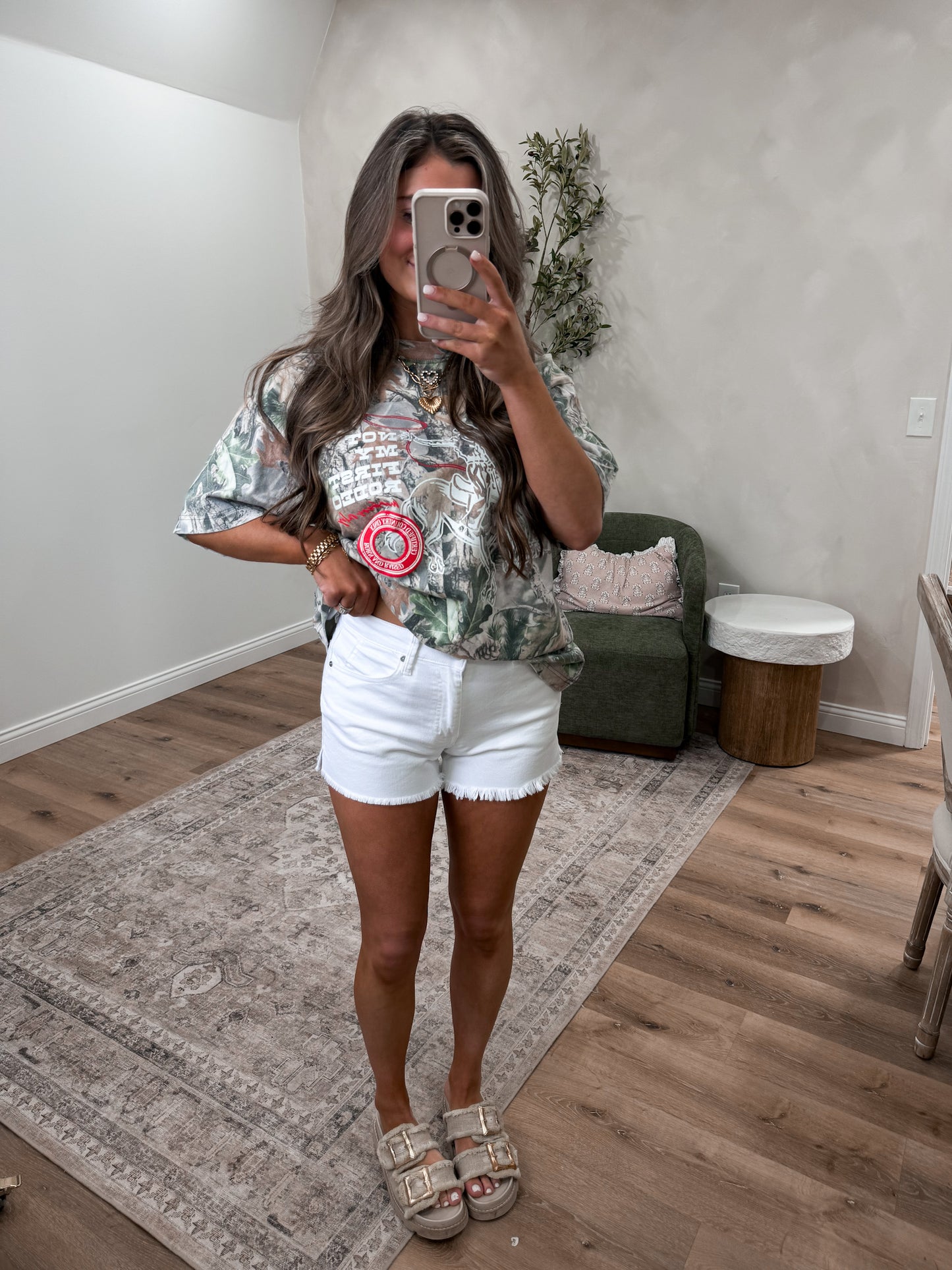 Vanessa High Rise Denim Mom Jeans - white