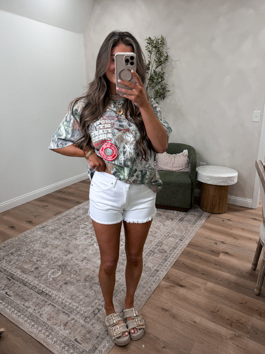 Vanessa High Rise Denim Mom Jeans - white