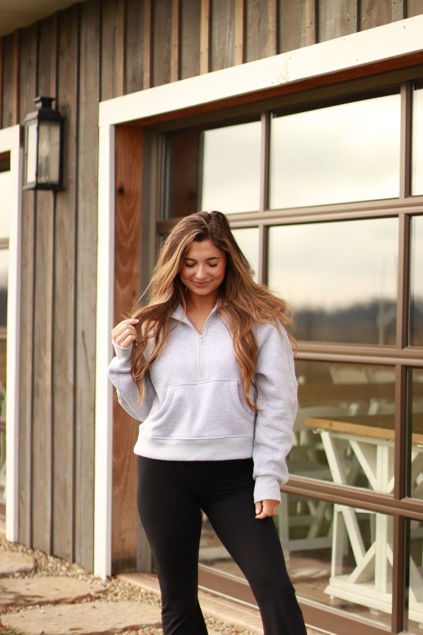 RESTOCK! On the Go Pullover- Heather Grey