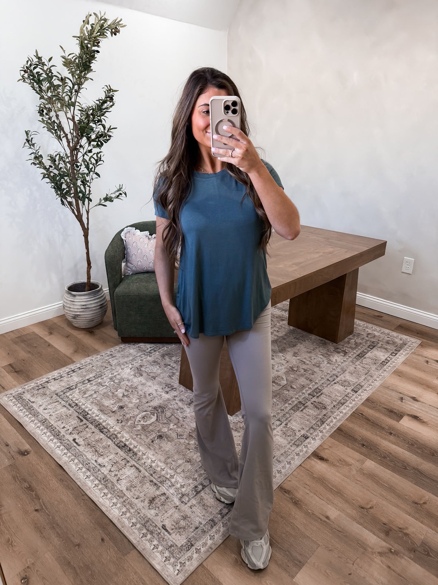 The Capsule Modal Tee - Ash Jade