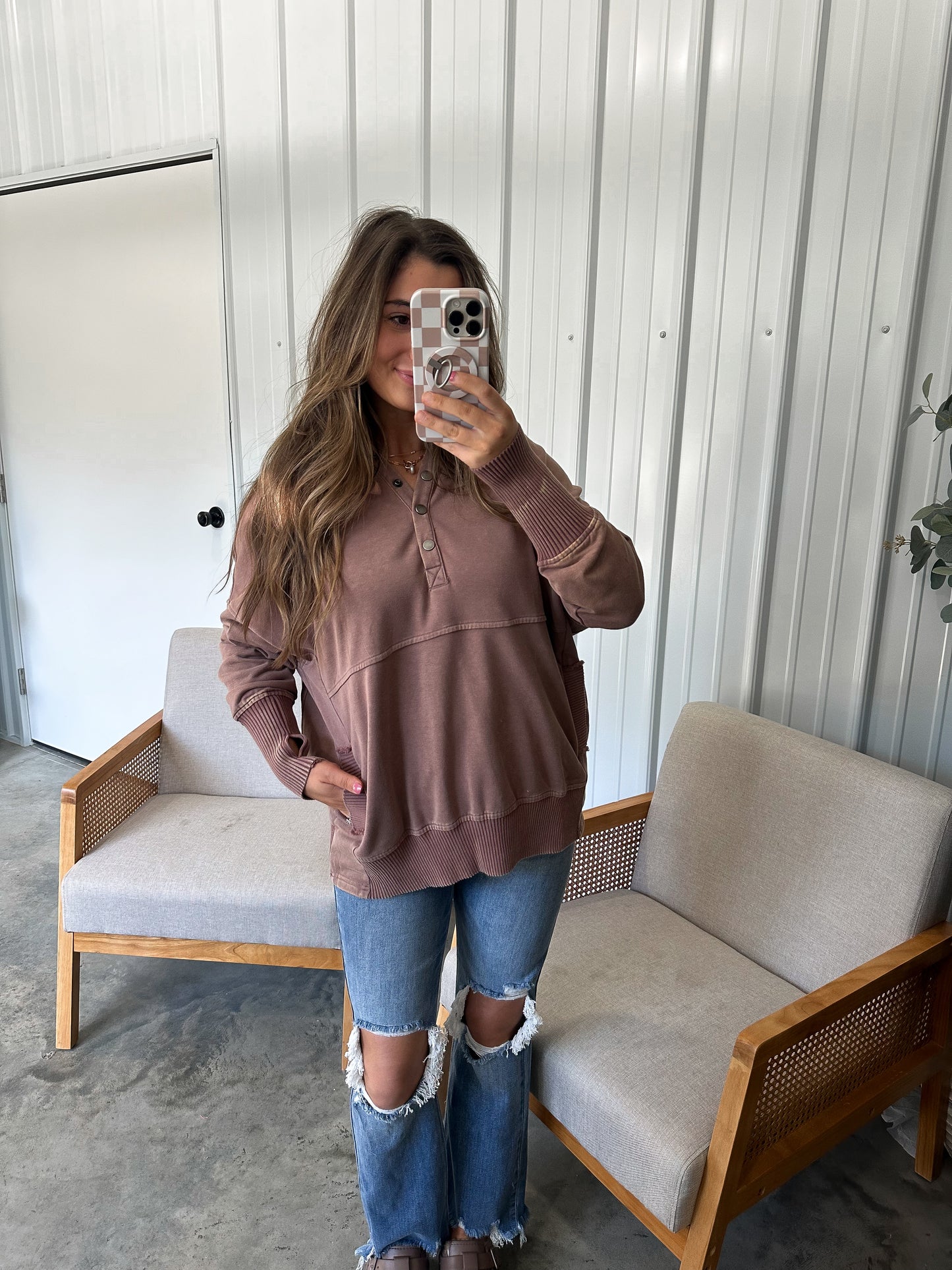 Holly Pullover - Mocha Brown