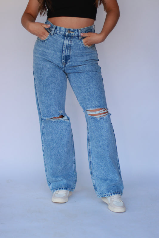 Chandler Distressed Mom Jeans