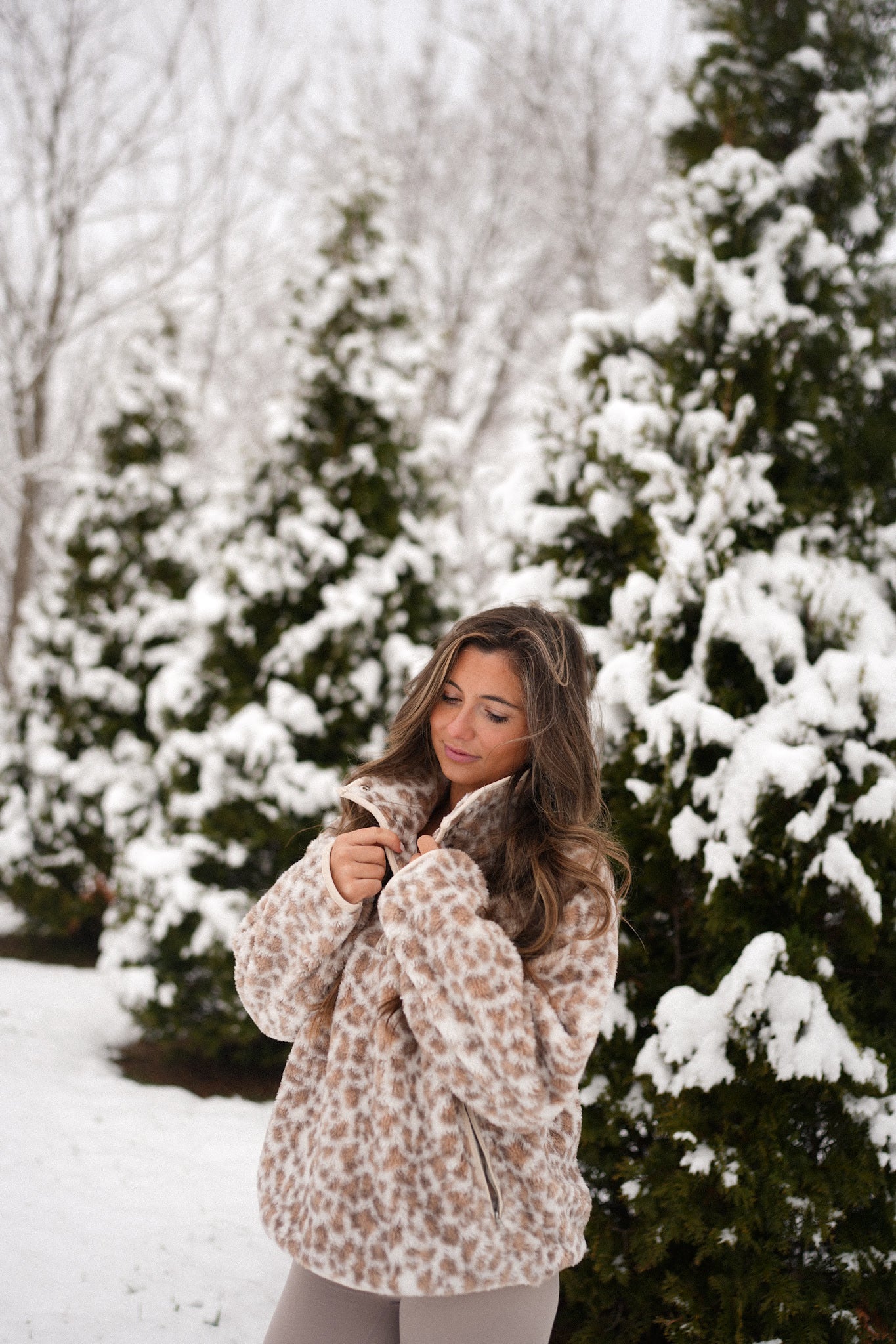 Leopard Faux Fur Pullover