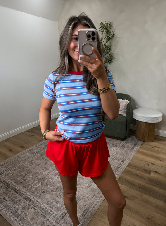 Cherry Wave Striped Tee - Multi