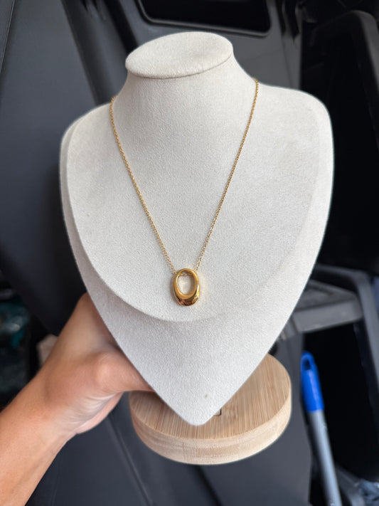 Mini open oval necklace - waterproof