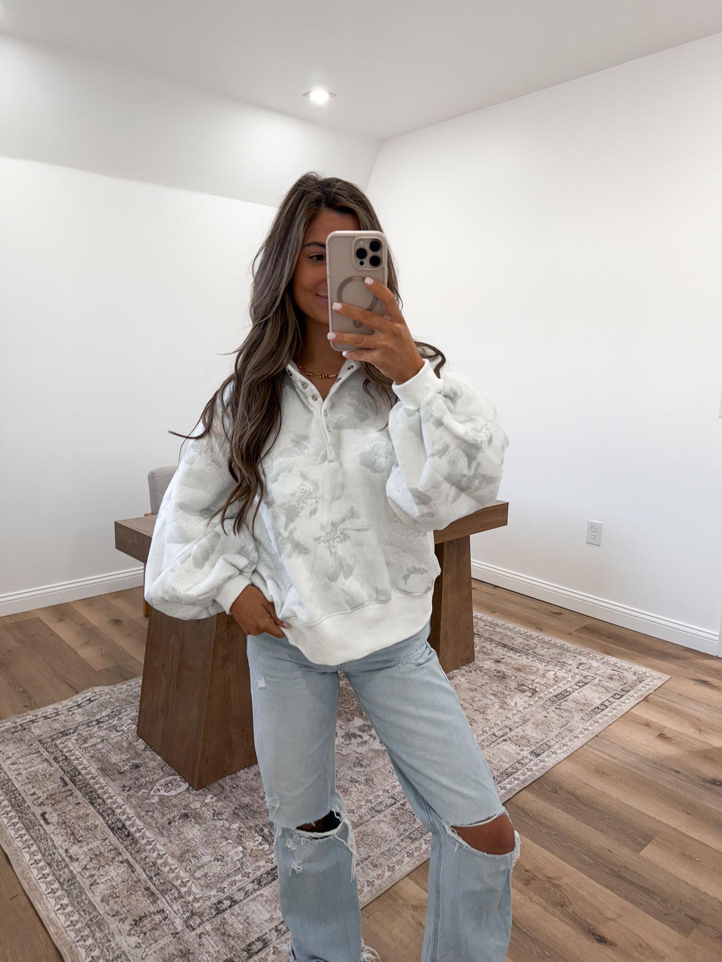 The Piper Pullover - Floral Camo Print