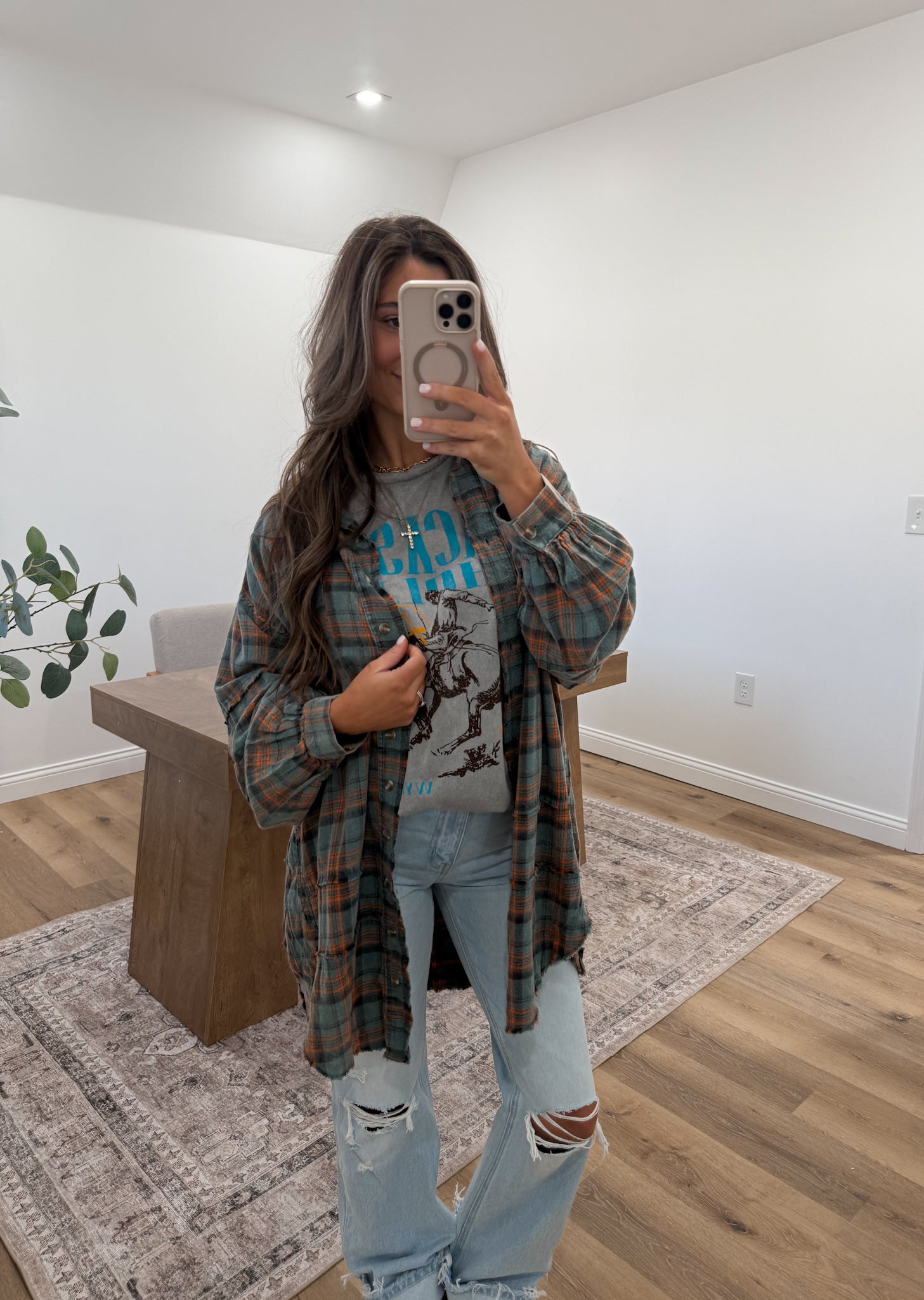 Wavelyn Flannel - Vintage Teal – Ethree Collective