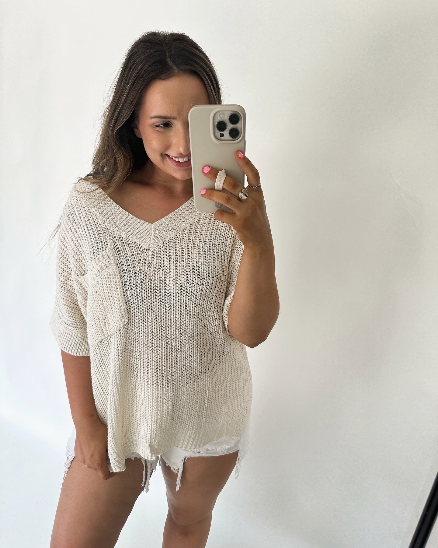 Beachy Knit Top- Natural