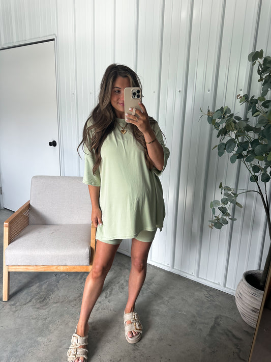 Graysyn Tunic Set- Pastel Green