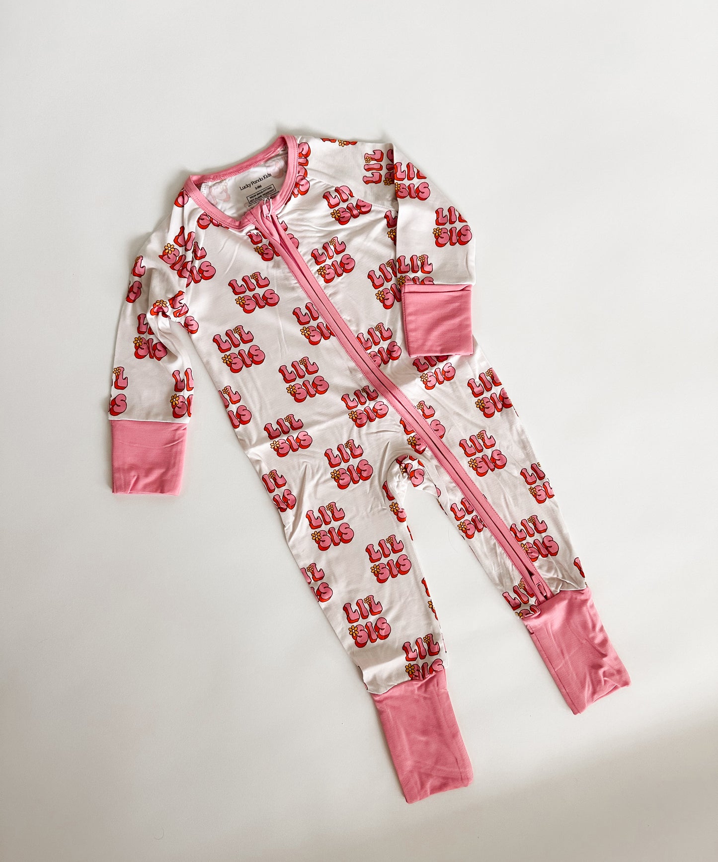 Lil Sis Bamboo Romper - Pink