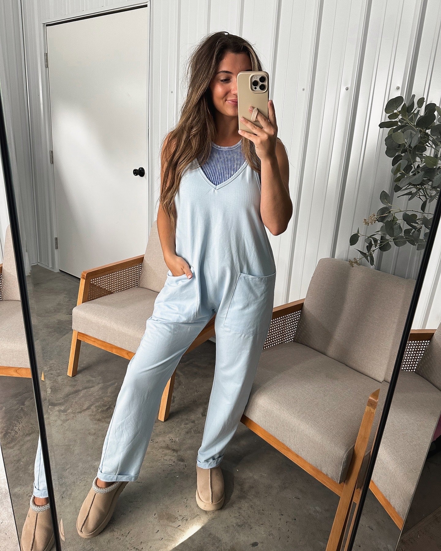 On the Daily Jumpsuit - Sky Blue