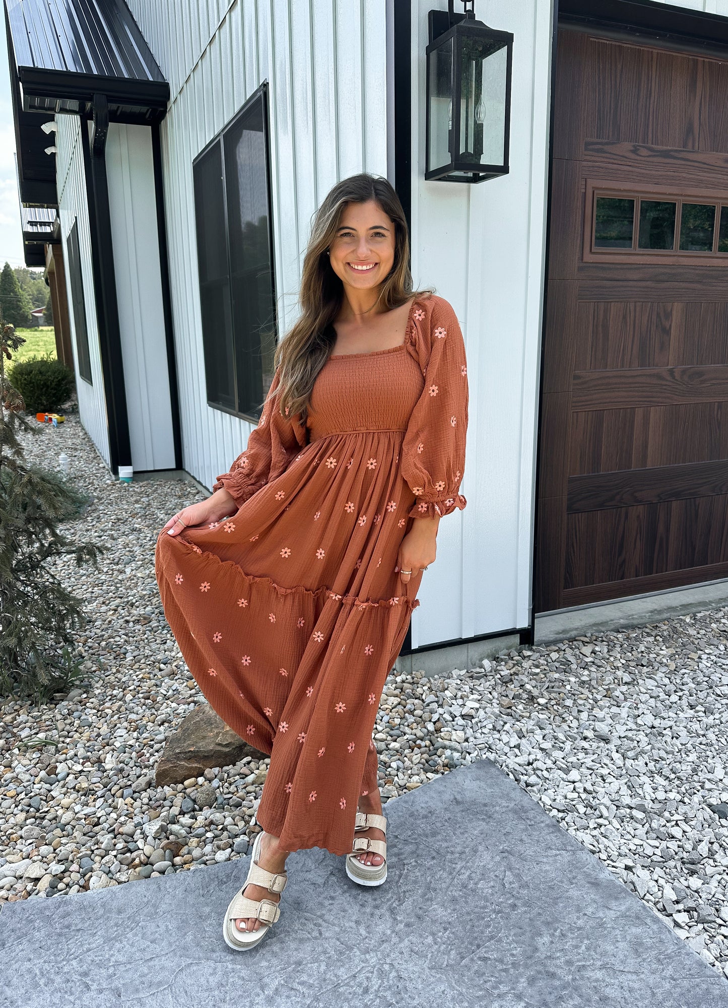 Aurora Gauze Maxi Dress - Mocha *restock!