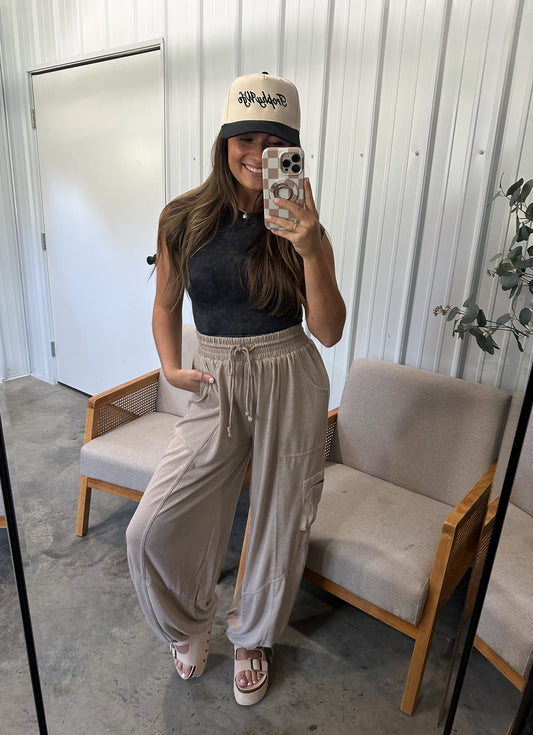 Easy Breezy 2 in 1 Joggers - Taupe