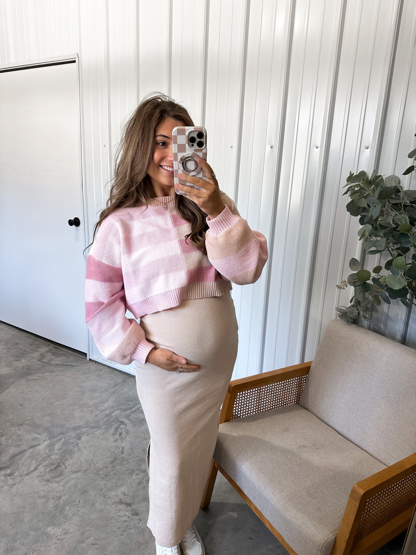 Making Me Blush Cropped Sweater