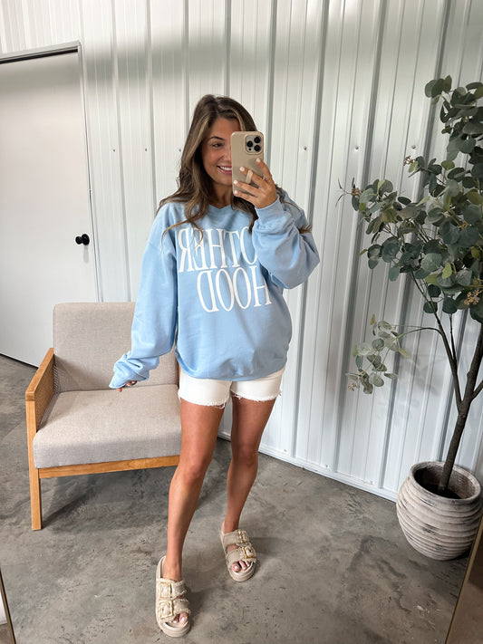 Motherhood Crew Neck - Light Blue